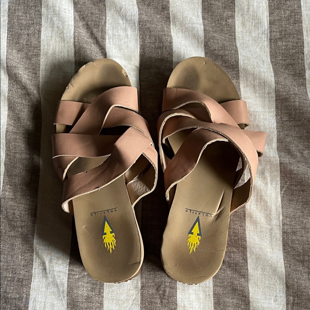 Volatile Blush Pink Sandals for Women